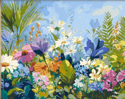 Figured Art Set pictura pe numere, cu sasiu, Flori de camp colorate, 40x50 cm (FA10605-Y)