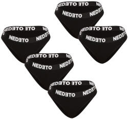 Nedeto Комплект от пет дамски бикини Nedeto Black Nedeto | Cheren | ЖЕНИ | L
