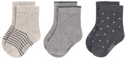 Lassig Бебешки чорапи Lassig - Cosy Leg Wear, 3 броя, 12-14 cm, Grey (4042183407227)