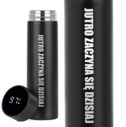 Funandstyle Thermo bögre Termosz Fekete Holnap Kezdődik Ma Led kijelző