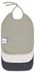 Lassig Бебешки лигавници Lassig - Medium, 3 броя, Оlive/Milky/Navy (4042183425917) - baby