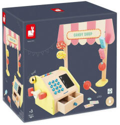 Janod Дървен игрален комплект Janod - Магазин за бонбони (J03350) - baby