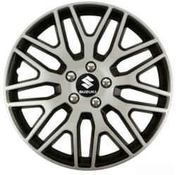 Versaco Capace De Roți Auto Versaco Dakar Nc Argintii Negre 15" Siglă 3d Metalică Suzuki 4 Bucăți (282415)