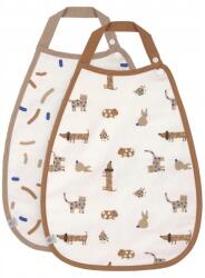 Lassig Комплект лигавници Lassig - Drop Bib Little Mateys Royal Blue, 2 броя (4066239104441) - baby