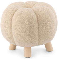  Taburet decorativ pentru living si dormitor, material plusat, 32x30 cm, bej (PHO-5994)