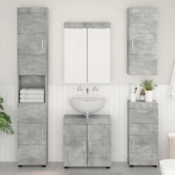 vidaXL Set de mobilier pentru baie TULUM 5 pcs Gri din beton GartenMobel Dekor (3398057)