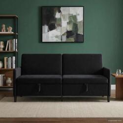 vidaXL Sofa cu Spatiu de Depozitare Negru 192 x 78 x 87 cm Poliester GartenMobel Dekor (42036995) Canapea
