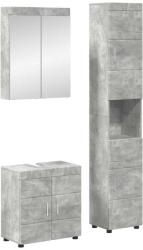 vidaXL Set de mobilier pentru baie TULUM 3 pcs Gri din beton GartenMobel Dekor (3398037)
