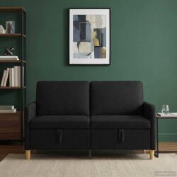 vidaXL Sofa cu Spatiu de Depozitare Negru 152 x 78 x 87 cm Poliester GartenMobel Dekor (42036921) Canapea