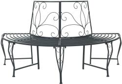 vidaXL Banca cu arbori 4-Numar de locuri 160 x 80 x 89 cm Otel GartenMobel Dekor (42029522)