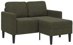 vidaXL Canapea cu 2 locuri si sezlong în forma de L, verde militar, 125 cm, piele ecologica GartenMobel Dekor (4107091) Canapea