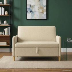vidaXL Sofa cu Spatiu de Depozitare Crem 122 x 78 x 87 cm Poliester GartenMobel Dekor (42036898) Canapea