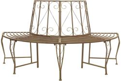 vidaXL Banca cu arbori 4-Numar de locuri 160 x 80 x 89 cm Otel GartenMobel Dekor (42029502)