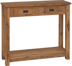 vidaXL Masa de consola natural 90 x 30 x 80 cm Lemn solid de tec GartenMobel Dekor (42024245)