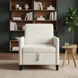 vidaXL Sofa cu Spatiu de Depozitare Crem 72 x 78 x 87 cm Poliester GartenMobel Dekor (42036885) Canapea