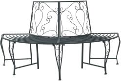 vidaXL Banca cu arbori 4-Numar de locuri 160 x 80 x 89 cm Otel GartenMobel Dekor (42029530)