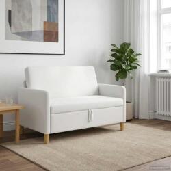 vidaXL Sofa cu Spatiu de Depozitare Alb 122 x 78 x 87 cm Poliester GartenMobel Dekor (42036902) Canapea