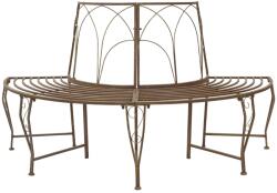 vidaXL Banca cu arbori 4-Numar de locuri 160 x 80 x 89 cm Otel GartenMobel Dekor (42029518)