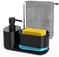 MindBlower Dispenser detergent lichid 5 in 1, 21.5x10x16.2 cm, suport burete laveta, tava scurgere, design compact (90129)