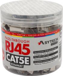 ASYTECH Networking Mufa RJ-45 FTP Cat. 5e EZ Passthrough, ecranata, 50 (100 buc) RJ45M-CAT5-EZ-50U-JAR (RJ45M-CAT5-EZ-50U-JAR)