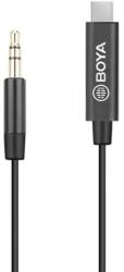 BOYA BY-K2 adapter kábel, 3, 5mm TRRS-Type-C, 20cm, Fekete (EU) (BY-K2)