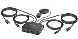 StarTech . com C2-D46-UC2-CBL-KVM, 5120 x 1440 pixelek, Fekete (C2-D46-UC2-CBL-KVM)