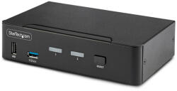 StarTech . com D86A2-2-PORT-8K-KVM, 7680 x 4320 pixelek, 8K Ultra HD, 36 W, Fekete (D86A2-2-PORT-8K-KVM)