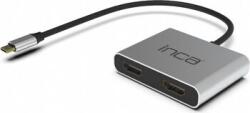 Inca Hub Type-C Inca ITPC-4T Dual HDMI 4K30Hz Argintiu (itpc-4t)