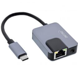 InLine Adaptor USB type C la Gigabit LAN RJ45 + jack stereo 3.5mm + PD 100W, InLine IL33382I (IL33382I)