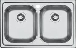 Barazza Chiuveta Bucatarie Barazz B_fast 1lfs82, Cu 2 Cuve, Incasso, Granit Alb (1lfs82) Chiuveta