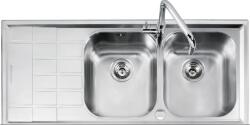 Barazza Chiuveta Bucatarie Barazz B_level 1llv120/2s, Cu 2 Cuve + Picurator / Stanga, Incasso, Inox (1llv120/2s) Chiuveta