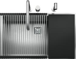 Barazza Chiuveta Bucatarie Barazza Quadra R. 12 1qr7040iqk, Full Kit, Semifilo, Inox (1qr7040iqk) Chiuveta