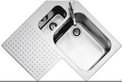 Barazza Chiuveta Bucatarie Pe Colt Barazz Select 1is9090s, Cu 1 + 1/2 Cuve Si Picurator / Stanga, Incasso, Inox (1is9090s) Chiuveta