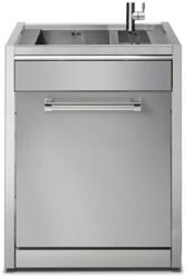 Steel Cucine Masca Cu Chiuveta Bucatarie Steel Genesi G7s-l2, 1 + 1/2 Cuve, Nuvola / Inox