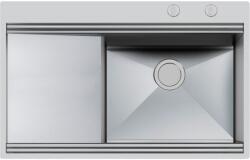 Foster Chiuveta Bucatarie Foster Milanello Workstation 1040051, Cu Picurator / Stanga, Inox Periat Chiuveta
