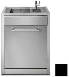 Steel Cucine Masca Cu Chiuveta Bucatarie Steel Genesi G7s-l2, 1 + 1/2 Cuve, Negru / Inox