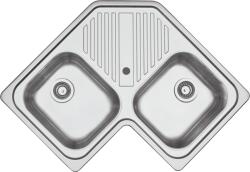 Barazza Chiuveta Bucatarie Pe Colt Barazz B_fast 1lfs82a, Cu 2 Cuve Si Picurator / Central, Incasso, Inox (colt B_fast 1lfs82a) Chiuveta