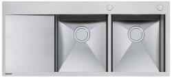 FOSTER Italy Chiuveta Bucatarie Foster New Wave 1420 001, Cu 2 Cuve Si Picurator / Stang, Inox Periat (new Wave 1420 001) Chiuveta