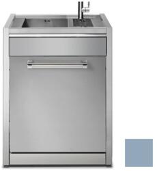 Steel Cucine Masca Cu Chiuveta Bucatarie Steel Genesi G7s-l2, 1 + 1/2 Cuve, Celeste / Inox