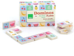 Vilac Joc domino reversibil din lemn - Fructe si Legume - Vilac (7120)