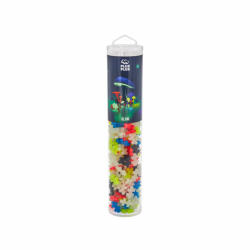 Plus-Plus Set constructie Plus-Plus, tub 240 piese, Glow Mix, culori fluorescente (PP4283) - kidstory