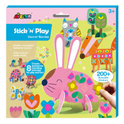 AVENIR Joc creativ Stick'N'Play cu scene 3D si stickere repozitionabile - Gradina Secreta (CH221840)