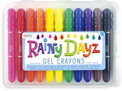Ooly Creioane cu gel pentru geam si sticla, Rainy Dayz, set 12 culori lavabile (133-48)