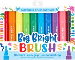 OOLY Carioci lavabile cu pensula, Big Bright Brush, set 10 culori (130-090)