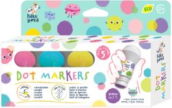 AVENIR Set 5 carioci lavabile Dot Markers - culori pastel, Haku Yoka (CP233116)