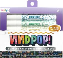 OOLY Carioci cu vopsea Vivid Pop! - set de 8, metalic (130-119)