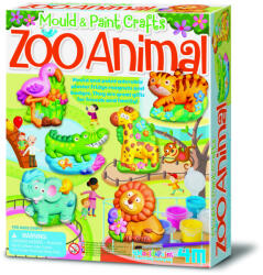 4M Atelier creativ Modeleaza si picteaza - Animale Zoo (4M-04753)