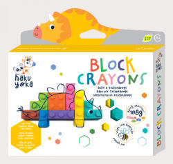 AVENIR Creioane cerate interconectabile Block Crayons - Dinozaur Triceratops, Haku Yoka (CP223090)