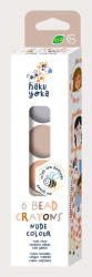 AVENIR Set de 6 creioane cerate in forma de margele, Haku Yoka - culori Nude (CP223099) - kidstory