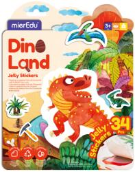mierEdu Set creativ cu stickere moi reutilizabile - Ținutul dinozaurilor (ME263)